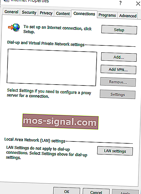 Prozor internetskih svojstava kod pogreške netflix m7353-5101
