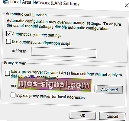 Prozor postavki lokalne mreže (LAN) netflix kôd pogreške m7353-5101