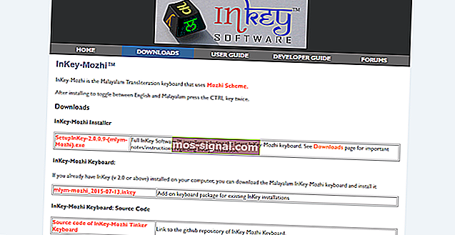 Программное обеспечение для набора текста Inkey Malayalam