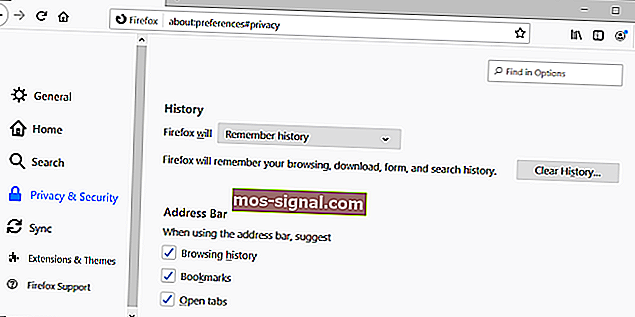 Firefox će padajući izbornik označiti netočni kod pogreške f7701-1003