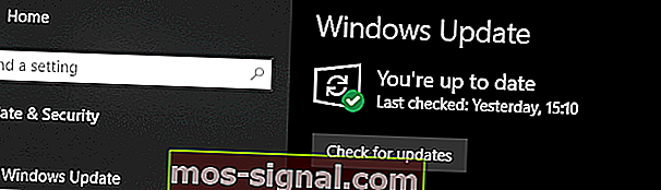 екран за актуализация на Windows