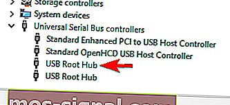 usb root hub свойства на устройството диспечер на устройства