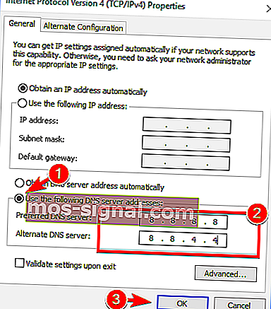 koristite Googleov DNS poslužitelj