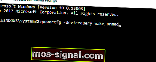 powercfg -devicequery wake_armed מחשב Windows 10 לא יישאר במצב שינה