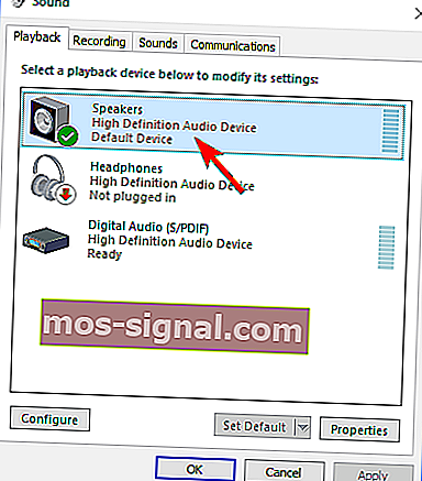 Klizač glasnoće sustava Windows 10 ne radi postavke zvuka zvučnika
