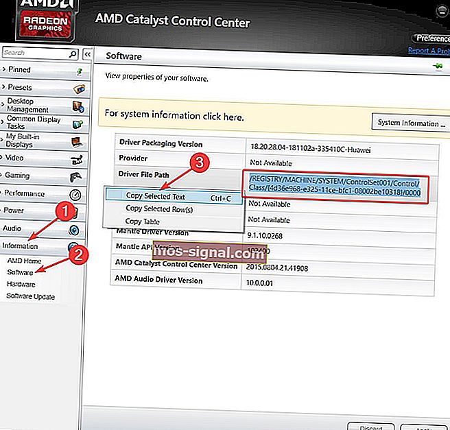 копирование информации о драйвере amd Catalyst Control Center Создание настраиваемых разрешений в Windows