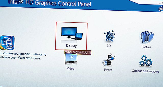 контролен панел на Intel графична разделителна способност