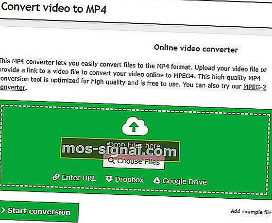 converteer video naar MP4 met online video-omzetter