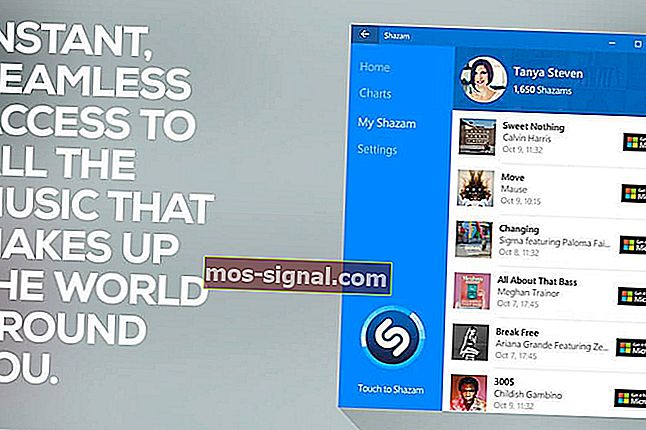 Shazam ви позволява да купувате песни от магазина на Windows