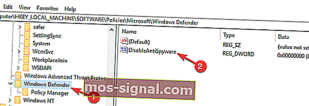 Не можете да включите Windows Defender Windows 8