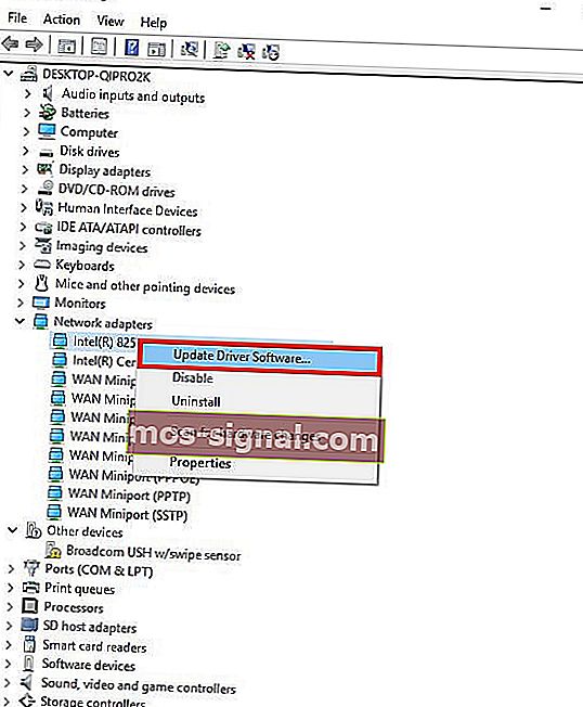 עדכון תוכנת מנהל התקן המחשב הנייד של HP אינו מתחבר ל- Wi-Fi ב- Windows 10