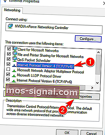 ל- Ethernet אין תצורה חוקית